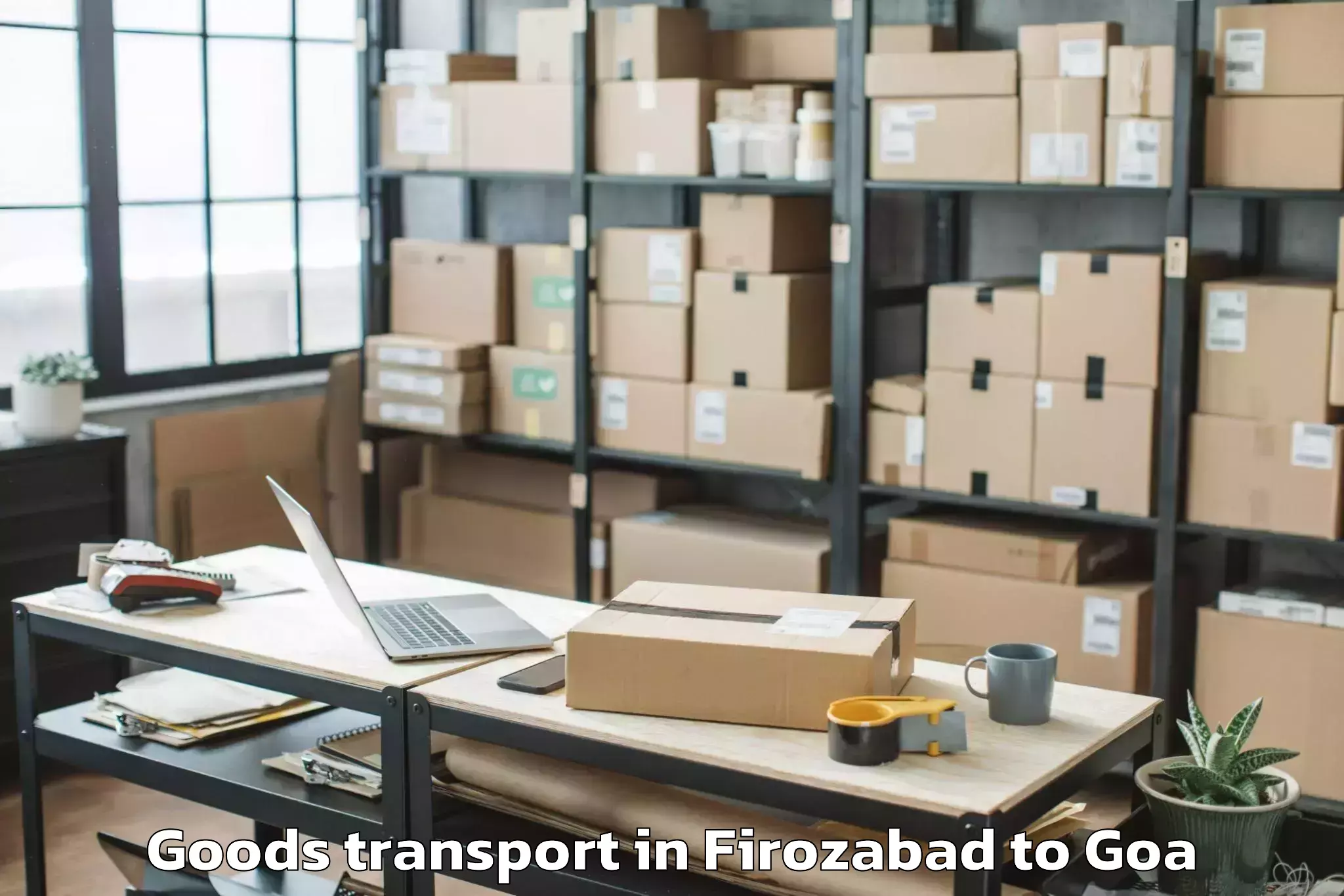 Book Firozabad to Sancoale Goods Transport